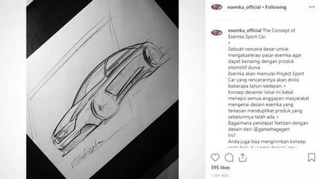 Desain Sportscar Esemka Yang Viral, Buatan Anak Negeri