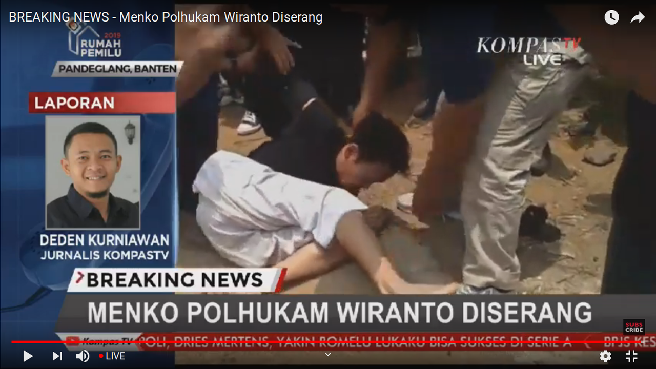 Wiranto Diserang di Pandeglang, Pelaku Berpisau Diduga Terpapar ISIS