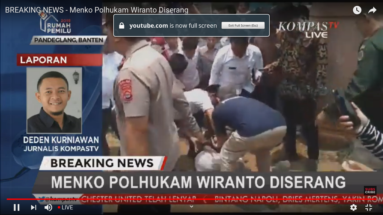 Wiranto Diserang di Pandeglang, Pelaku Berpisau Diduga Terpapar ISIS