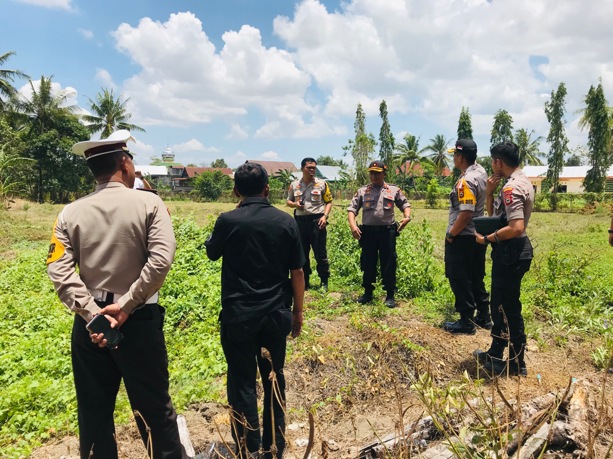 Kapolres Sidrap Tinjau Lahan Aset Polsek Panca Rijang