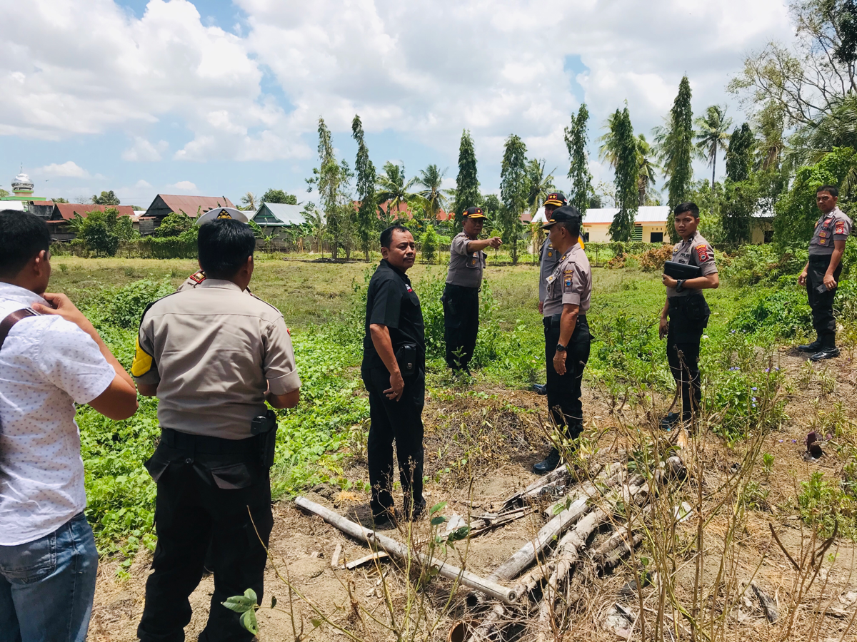Kapolres Sidrap Tinjau Lahan Aset Polsek Panca Rijang