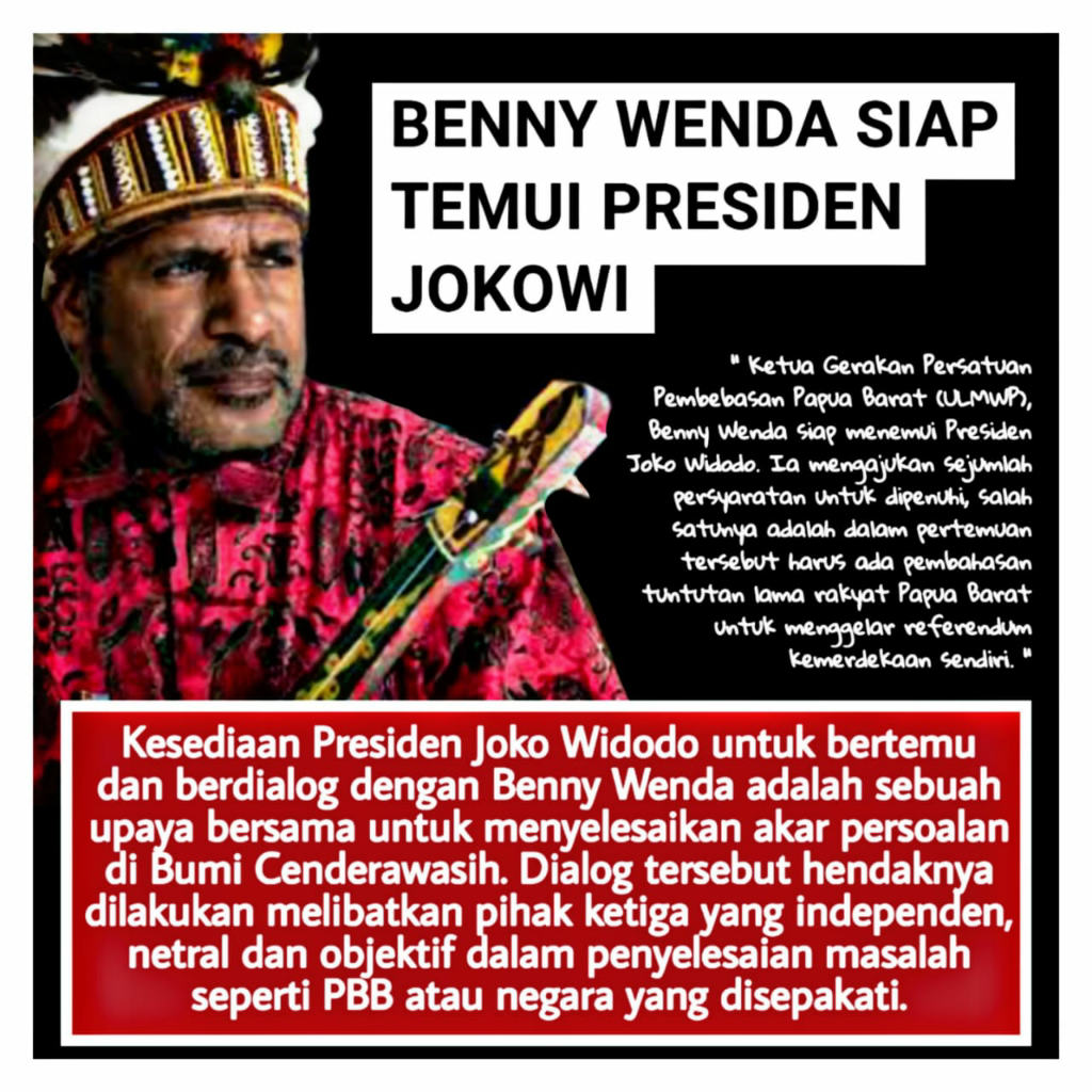 Selesaikan Masalah Papua, Presiden Jokowi Siap Berdialog dengan Benny Wenda
