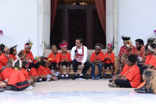 Jokowi Penuhi Janji Anak-anak Papua Berkunjung ke Ibu Kota
