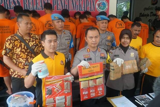 Sepanjang Oktober, Polres Bogor Ringkus 38 Tersangka Narkoba