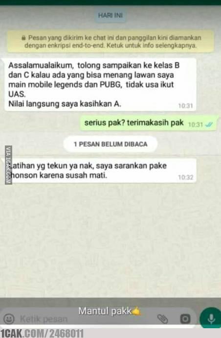 10 Balasan Chat Terngakak Dari Dosen Kepada Mahasiswa