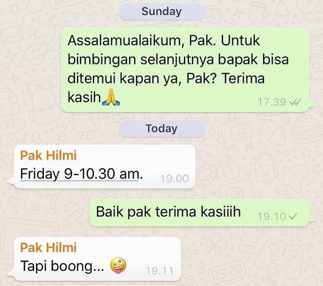 10 Balasan Chat Terngakak Dari Dosen Kepada Mahasiswa