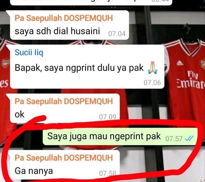 10 Balasan Chat Terngakak Dari Dosen Kepada Mahasiswa