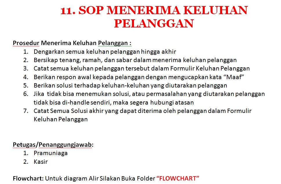 Standar Operasional Prosedur (SOP) Minimarket Lengkap dengan Flowchart dan Formulir