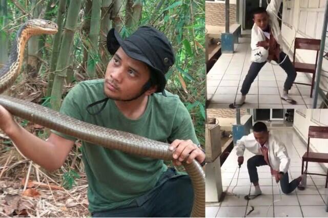 Asli Ngakak! Aksi Siswa Tirukan ‘Panji Si Manusia Ular’, Dijamin Kangen Masa Sekolah