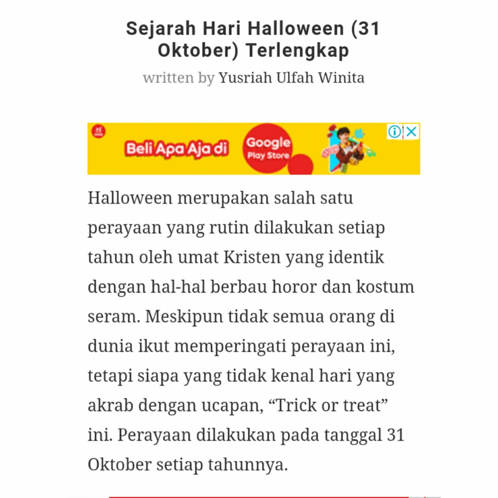 Halloween Ala Artis Dunia