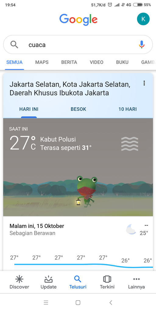 Kenapa hari ini bulannya warna merah?