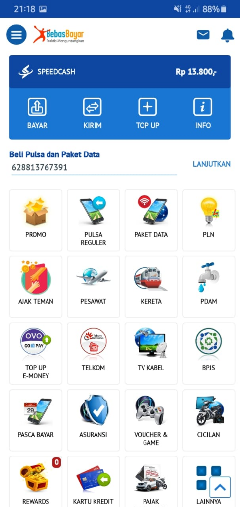 Fitur Baru Dari Aplikasi BebasBayar. Transaksi Hanya Dengan Via Chatt WhatsApp