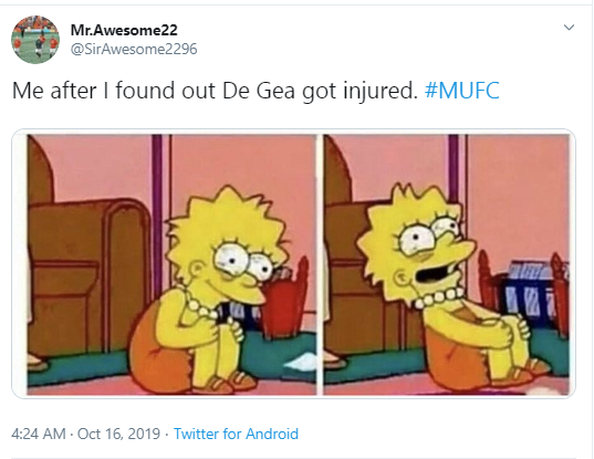 De Gea Cedera, Malah Dibikin Meme oleh Warga Twitter