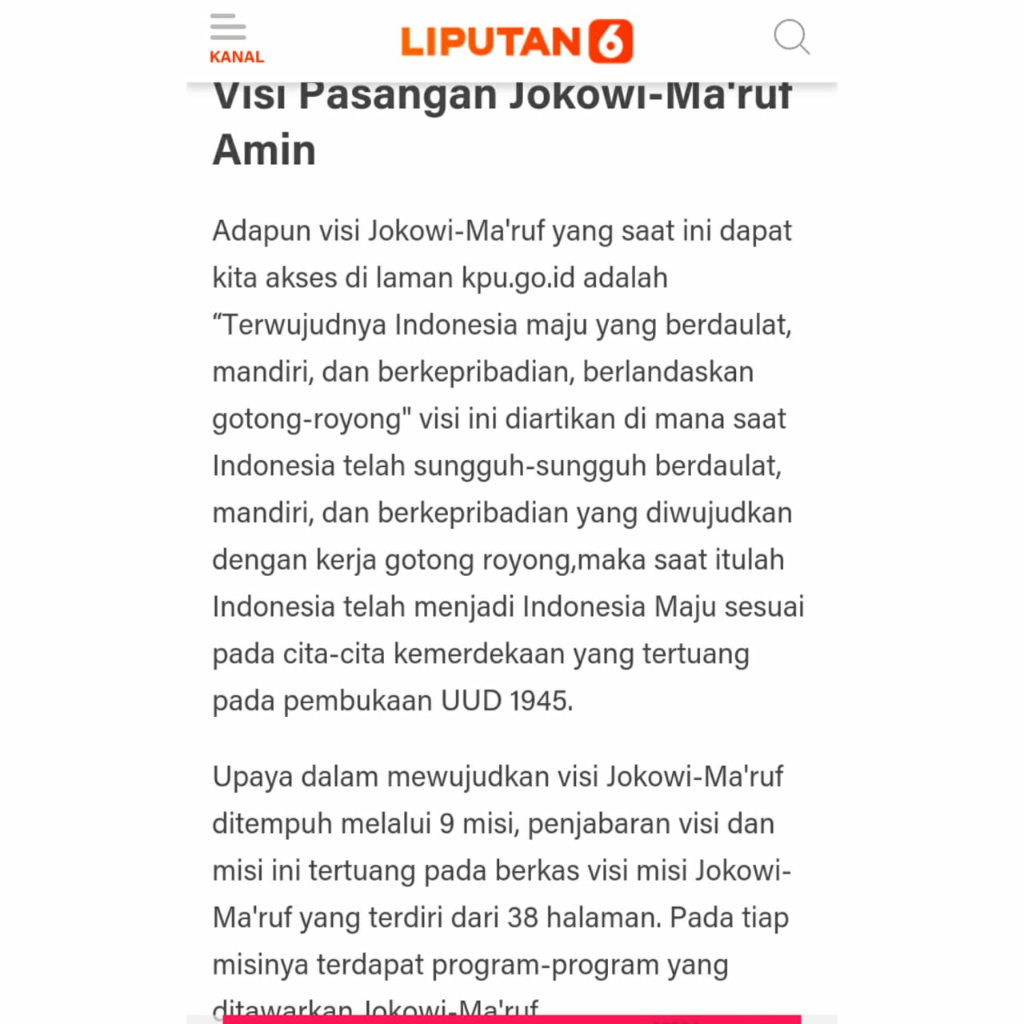 Akankah Visi dan Misi Bersinergi dengan Bukti? Doakan Saja!