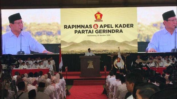3 Sikap Politik Prabowo Disampaikan di Rapimnas Gerindra