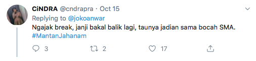 Inilah #MantanJahanam Versi Warga Twitter, Gimana Kalo Kamu?