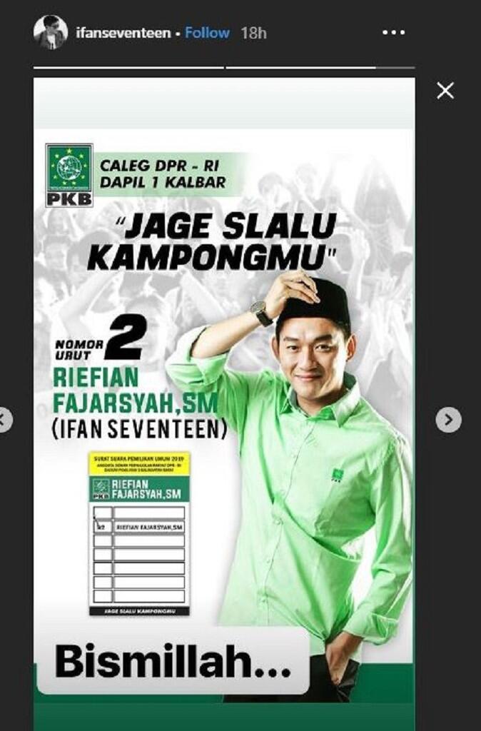 ifan seventeen bertekad maju di pilkada sambas