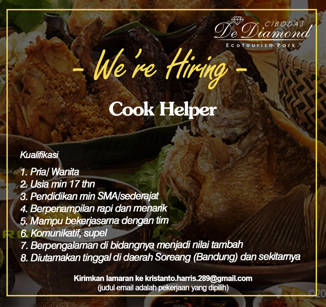 Bandung | Lowongan Cook Helper