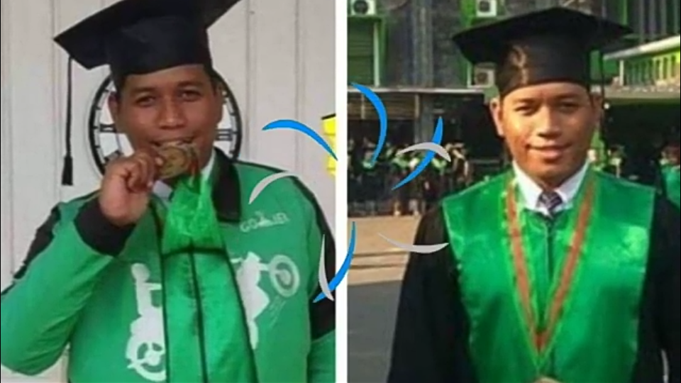 Kuliah Pakai Jaket Ojol, Siapa Sangka Pria Ini Bergelar S2 Hukum! Benarkah Lanjut S3?