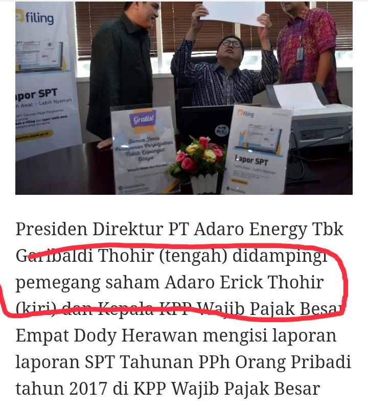 Erick Tohir Ingkar Janji! Dulu Menolak, Sekarang Malah Tergiur Jadi Menteri, Ada Apa?