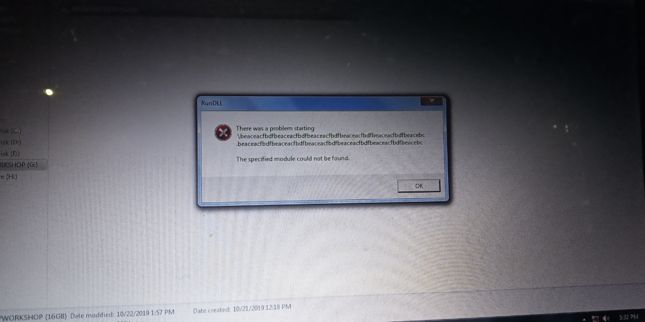 Flashdisk error pesan rundll