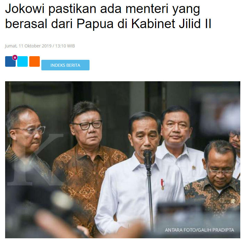 Jokowi Disebut Tak Tepati Janji, Yang Jadi Menteri Harusnya Orang Papua