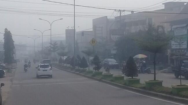 Diselimuti Kabut Asap Pekat, Udara Jambi Pagi Ini Berbahaya