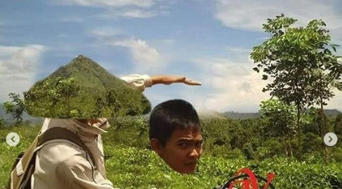 Minta Foto Diedit Menyatu dengan Alam, Malah Jadi Absurd Gak Jelas! Boleh Ngakak? 