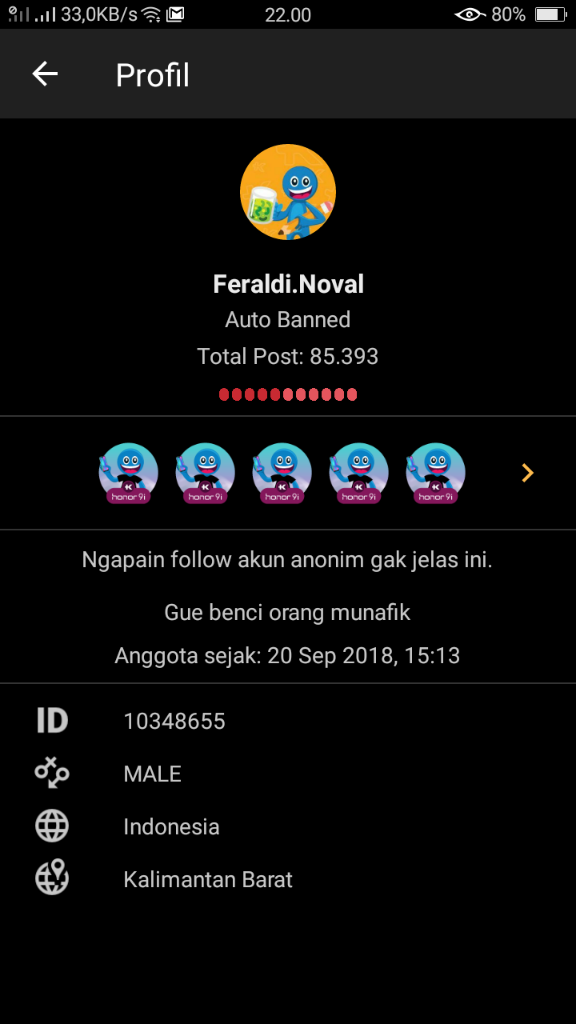 Siapa yang Melakukan Abuse of Power Banned ID Feraldi.Noval ?