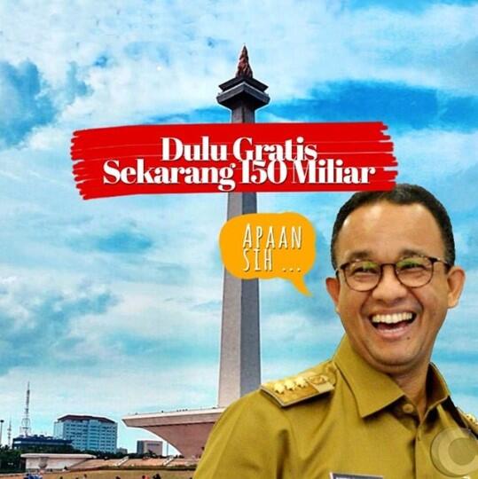 Perawatan Monas Era Ahok Gratis Kini Anies Minta Rp 150 M, Ini Kata DPRD