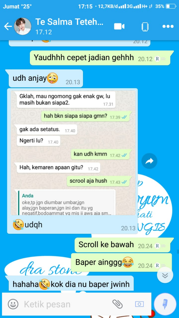 Help Baru Seminggu Putus