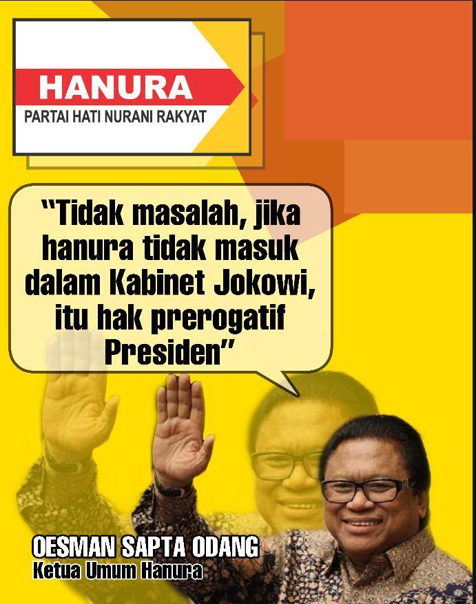 Patut Ditiru, Inilah Sikap Lapang Dada Hanura dan PKPI yang Tak Masuk Kabinet Jokowi