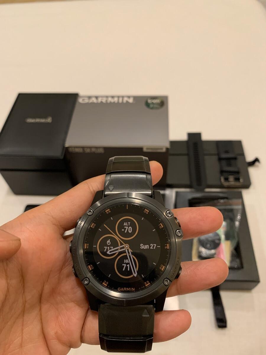 fenix 5x plus sapphire titanium