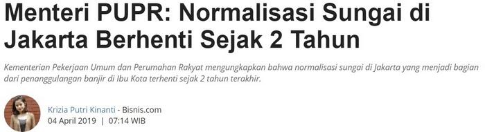 Waspadai Penyimpangan Anggaran Naturalisasi Sungai dan Waduk
