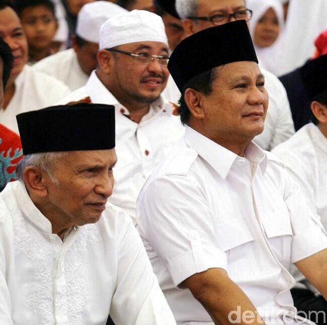 Suara Amien Rais Restui Prabowo Jadi Menhan