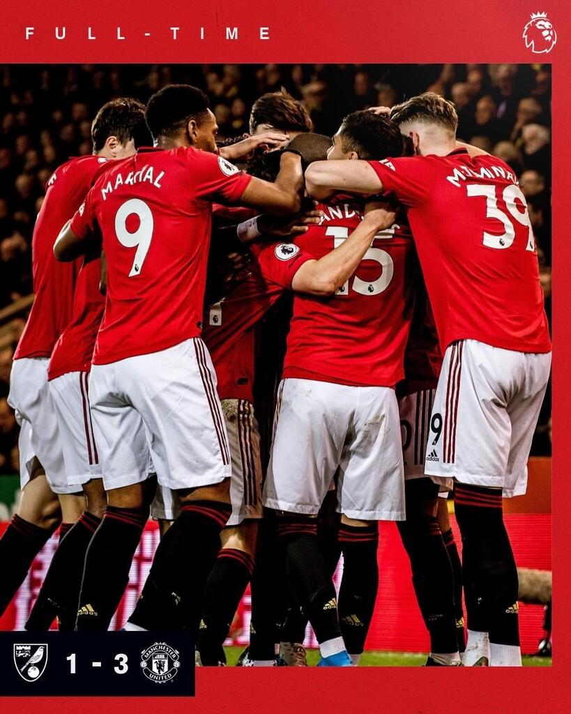 Menang 3-1 atas Norwich, MU Naik ke Papan Tengah Liga Inggris