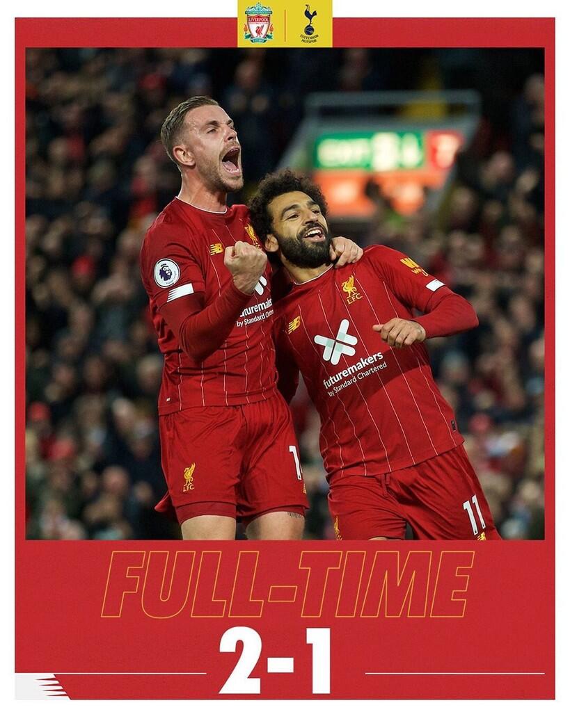 Menang 2-1 atas Tottenham Hotspur, Liverpool Nyaman di Puncak Klasemen Liga Inggris