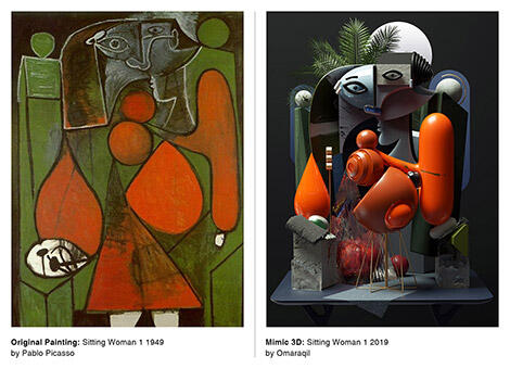 Level Dewa, Seniman Ini Mentransformasikan Lukisan Picasso Dalam 3D yang Mengagumkan!