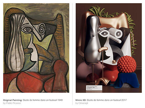 Level Dewa, Seniman Ini Mentransformasikan Lukisan Picasso Dalam 3D yang Mengagumkan!