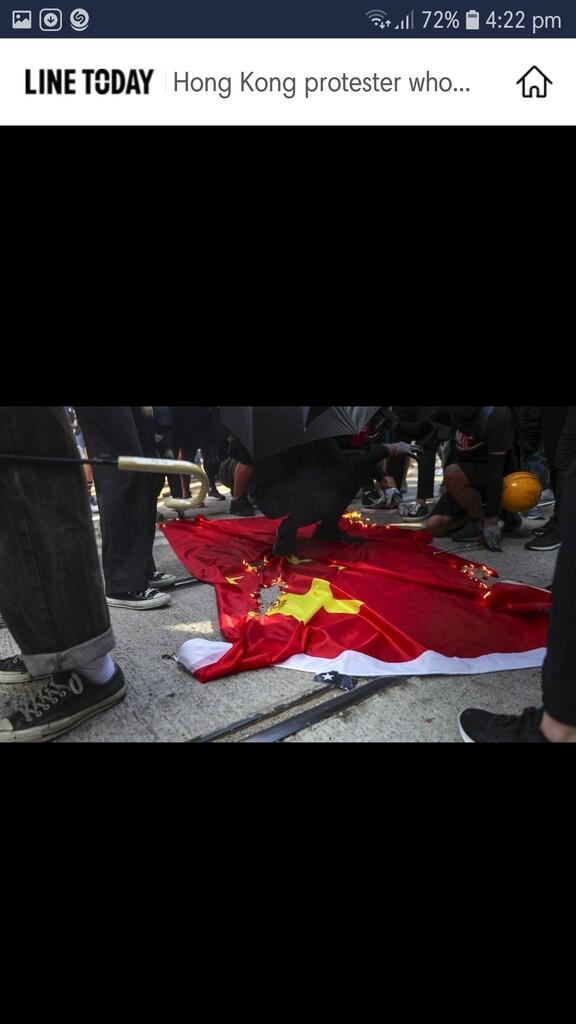 Hong Kong protester who desecrated Chinese flag 'out of fun'