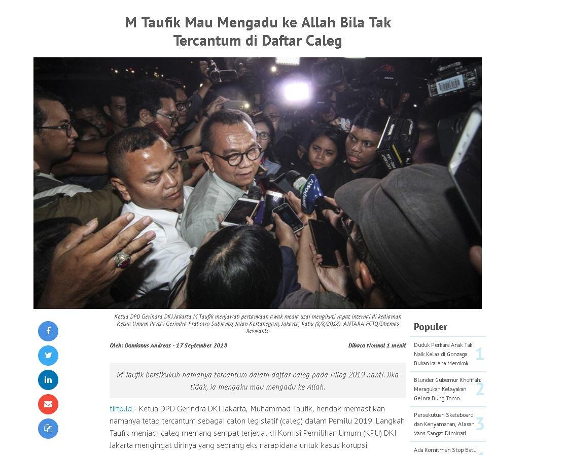 Kalau Pezina Saja Tak Boleh Maju Pilkada, Bagaimana Mungkin Eks Koruptor Dibolehkan? 