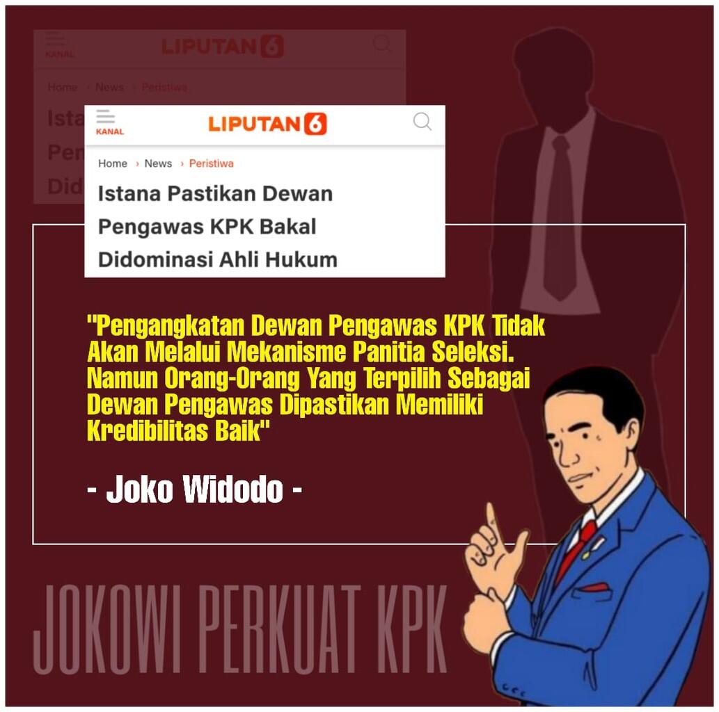 Didominasi Ahli Hukum, Presiden Jokowi akan Tunjuk Dewan Pengawas KPK