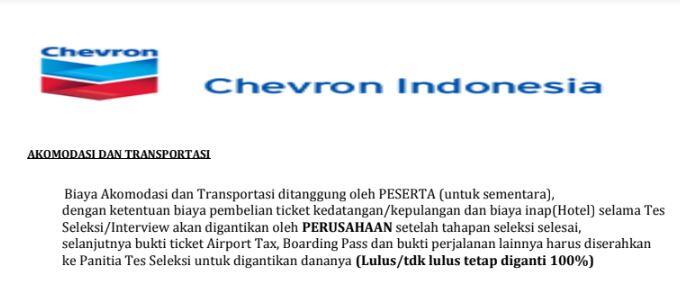Hati-Hati Penipuan Lowongan Kerja PT. Chevron