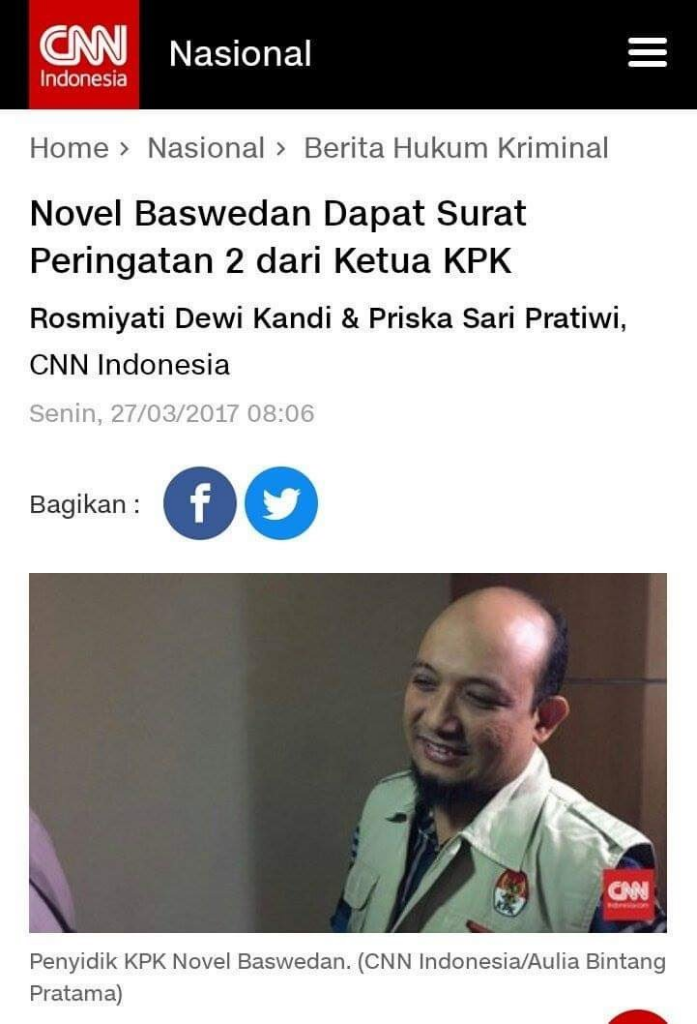 Viral! Video Lirikan Mata Novel Baswedan dan Kejanggalan Kasusnya