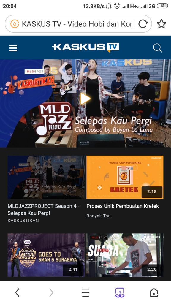 Widget Kaskus TV! Widget Keren dengan Autoplay bikin Banyak View dan Kuota