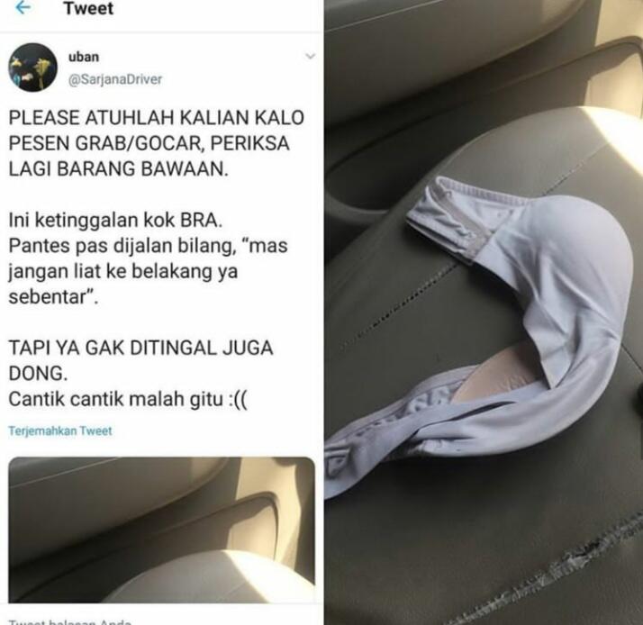 Driver Taksi Online Ini Curhat Penumpangnya Tinggalkan BRA BEKAS di Jok Belakang