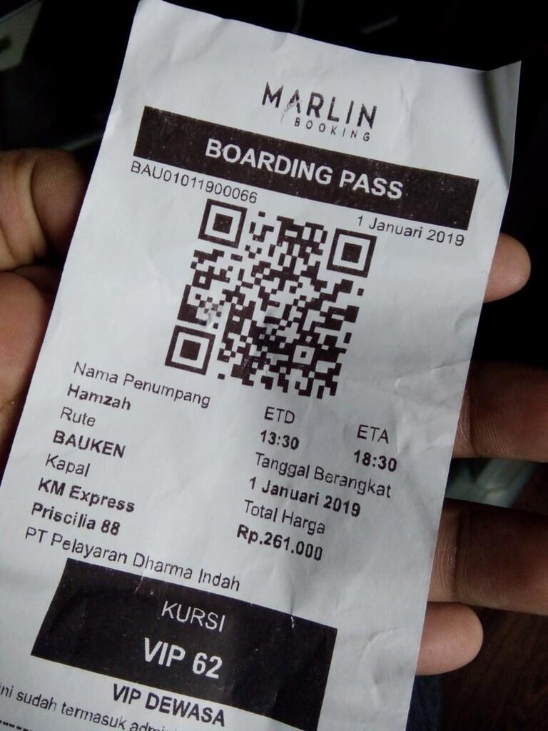 Penerapan sistem e-ticketing di Pelabuhan Baubau. Semua penumpang wajib miliki tiket.