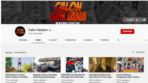 Seputar Calon Sarjana, Akun YouTube yang Kontennya Diduga Hasil Plagiat