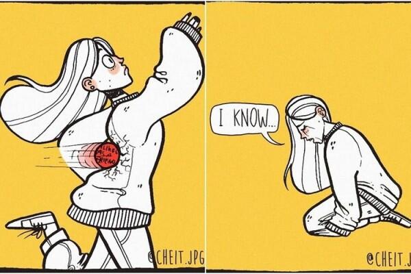 14 Ilustrasi Jujur Cewek Saat Patah Hati