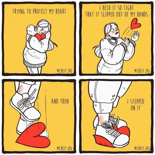 14 Ilustrasi Jujur Cewek Saat Patah Hati